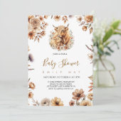 Boho Süße Highland-Kuh-Baby-Party (Stehend Vorderseite)
