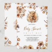 Boho Süße Highland-Kuh-Baby-Party (Vorne/Hinten)