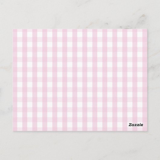 Boho Süsse Pie Pink Gingham Bücher für Baby Postkarte (Rückseite)