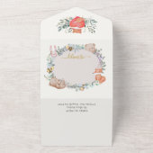 Boho Süße Tier All in One Baby Dusche Einladung (Außenbereich)