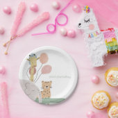 Boho Süße Tier Birthday Party Pappteller (Party)