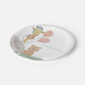Boho Süße Tier Birthday Party Pappteller (Schrägansicht)