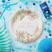 Boho Sweet 16 Geburtstagsgetrocknete Blume Pappteller (Party)