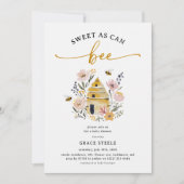 Boho Sweet as Can Bee Baby Shower Einladung (Vorderseite)