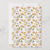 Boho Sweet as Can Bee Baby Shower Einladung (Rückseite)