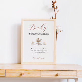 Boho Sweet Bear Air Ballon Babyname Ideen Spiel