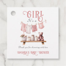 Boho Sweet it a Girl Pink Clothesline Baby Showdus