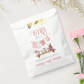 Boho Sweet it a Girl Pink Clothesline Baby Showdus Geschenktütchen (Versiegelt)