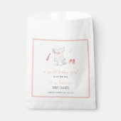 Boho Sweet Pink Girl Outfit Babydusche Geschenktütchen (Vorderseite)