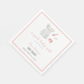 Boho Sweet Pink Girl Outfit Babydusche Serviette (Ecke)