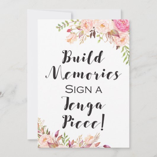 Boho Table Sign - Erstellen eines Memory Sign Einladung (Vorderseite)