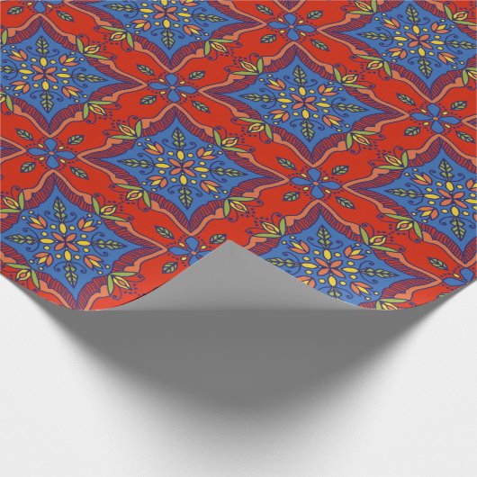 Boho Talavera Tile Geschenkpapier (Ecke)
