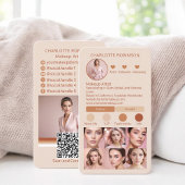 Boho tan Makeup beauty Social Media Influencer Visitenkarte