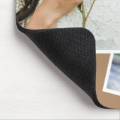 Boho Tan Minimalistisch Zwei-Foto-Graduate Mousepad (Ecke)