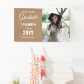 Boho Tan Modern Classic Foto Abschluss Banner (Insitu)