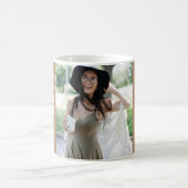 Boho Tan Modernes Classic Foto Graduation Party Kaffeetasse (Mittel)