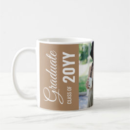 Boho Tan Modernes Classic Foto Graduation Party Kaffeetasse