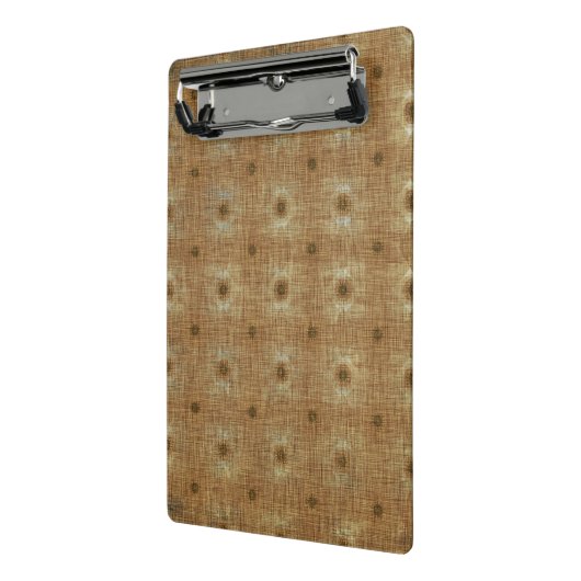 Boho TapestPattern, Light Brown Mini Clipboard Klemmbrett (Gewinkelt2)