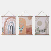 Boho Tapestries Collection Wandteppich Mit Holzrahmen (Dreifach)