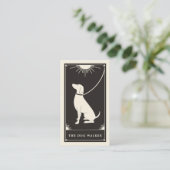 Boho Tarot Dog Walker Visitenkarte (Stehend Vorderseite)
