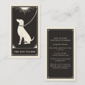 Boho Tarot Dog Walker Visitenkarte (Vorne/Hinten)