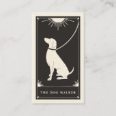 Boho Tarot Dog Walker Visitenkarte (Vorderseite)