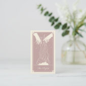 Boho Tarot Friseur Dusky Pink Visitenkarte (Stehend Vorderseite)
