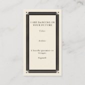 Boho Tarot Grammophon Songkarte Visitenkarte (Rückseite)