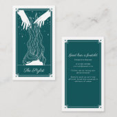 Boho Tarot Hair Stylistin Aquamarin Visitenkarte (Vorne/Hinten)