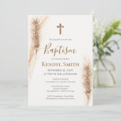 Boho Taufe Einladung (Stehend Vorderseite)