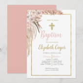 Boho-Taufe Einladung (Vorne/Hinten)