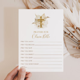 Boho Taufe Gebetskarte Gebete für Babykarte Einladungspostkarte
