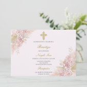 Boho Taufe Spanische Einladung (Stehend Vorderseite)