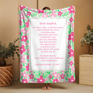 Boho-Taufgeschenk Persönliche Gebets-Fleece-Decke Fleecedecke