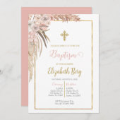 Boho-Taufveranstaltung Einladung (Vorne/Hinten)