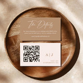 Boho Taupe Wedding Details Begleitkarte