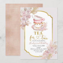 Boho Tea für zwei zweite Einladung zum Geburtstag