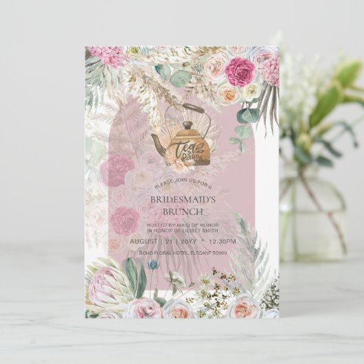 BOHO Tea Party Brautparty Pampas Grass (Stehend Vorderseite)