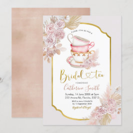 Boho Tea Party Bridal Dusche Einladung