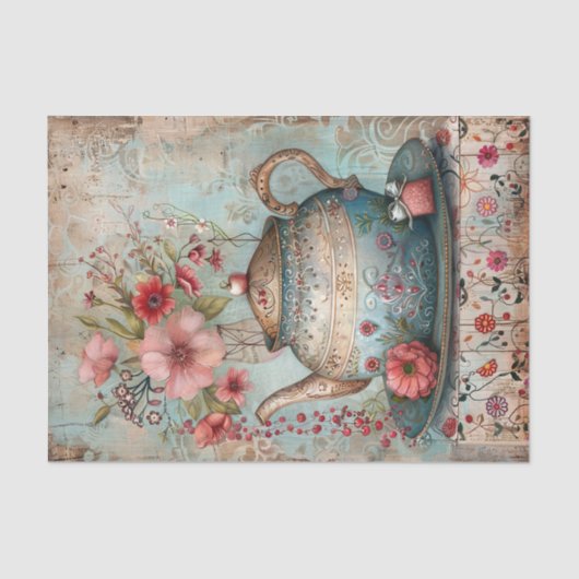 BOHO TEA PARTY DECOUPAGE TISSUPAPIER SEIDENPAPIER (Vorderseite)