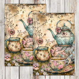 BOHO TEA PARTY DECOUPAGE TISSUPAPIER SEIDENPAPIER