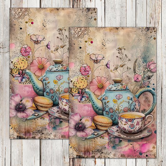 BOHO TEA PARTY DECOUPAGE TISSUPAPIER SEIDENPAPIER