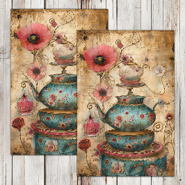 BOHO TEA PARTY DECOUPAGE TISSUPAPIER SEIDENPAPIER