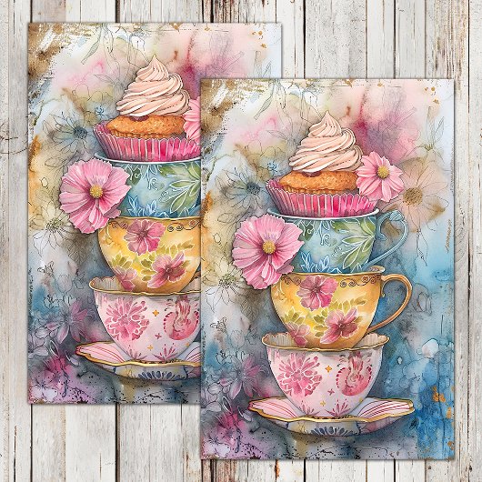 BOHO TEA PARTY DECOUPAGE TISSUPAPIER SEIDENPAPIER