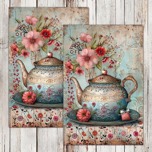 BOHO TEA PARTY DECOUPAGE TISSUPAPIER SEIDENPAPIER