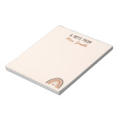 Boho Teacher Appreciative Rainbow Apple Notizblock (Rotiert)