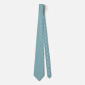 Boho Teal Mini Polka Dots Krawatte (Vorderseite)