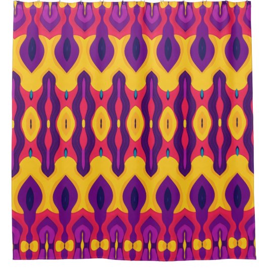 Boho Teardrop Tides Duschvorhang (Vorderseite)