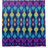 Boho Teardrop Tides Duschvorhang (Vorderseite)