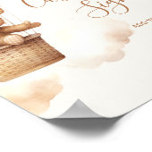 Boho tedbear baby Dusche Custom Poster (Ecke)